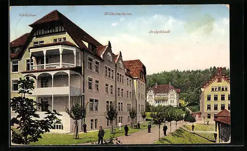 AK Oppenweiler, Kurhotel Wilhelmsheim, Schlafbau, Arztgebäude