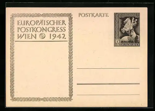 AK Wien, Europäischer Postkongress 1942, Ganzsache Deutsches Reich