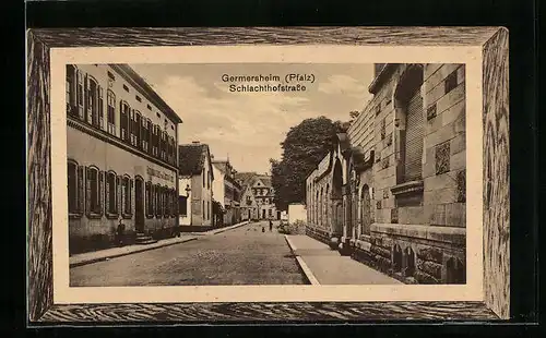 AK Germersheim, Partie von der Schlachthofstrasse