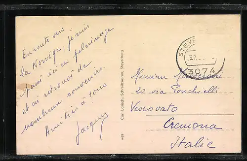 AK Steyerberg, Sparkasse und Autos in der Langestrasse