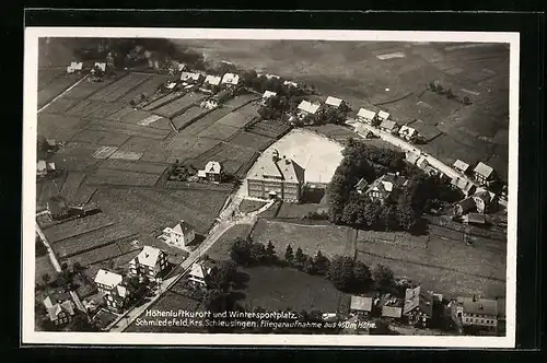 AK Schmiedefeld /Krs. Schleusingen, Fliegeraufnahme des Ortes