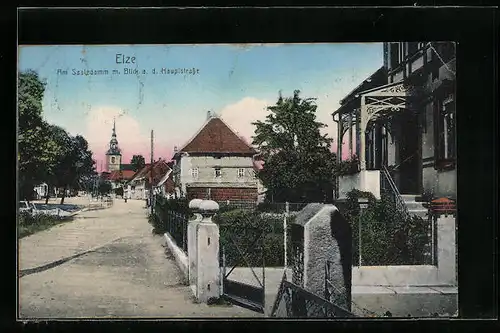 AK Elze, Am Saaledamm mit Blick auf die Hauptstrasse