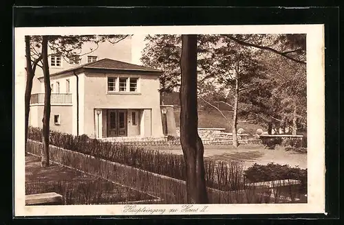 AK Bärenfels, Kurhotel Kaiserhof, Haupteingang zu Haus II.