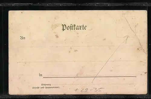 Passepartout-Lithographie Rinteln, Kreishaus, Rathaus und Weserbrücke, Kleeblatt