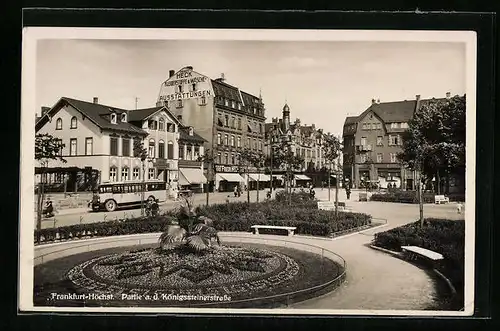 AK Frankfurt-Höchst, Partie a. d. Königssteinerstrasse