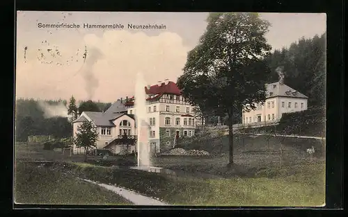 AK Neunzehnhain, Hotel-Gasthaus Hammermühle