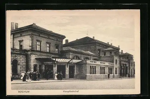 AK Bochum, Strassenpartie am Hauptbahnhof