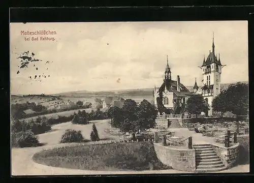 AK Bad Rehburg, Matteschlösschen mit Vorplatz