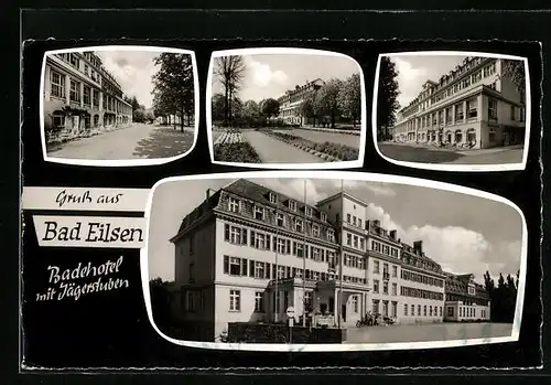 AK Bad Eilsen, Badehotel mit Jägerstuben