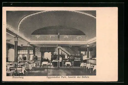 AK Pinneberg, Gasthaus Eggerstedter Park, Ansicht der Buffets