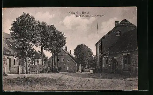 AK Kaköhl i. Holst., Geschäftshaus von C. F. Hagen