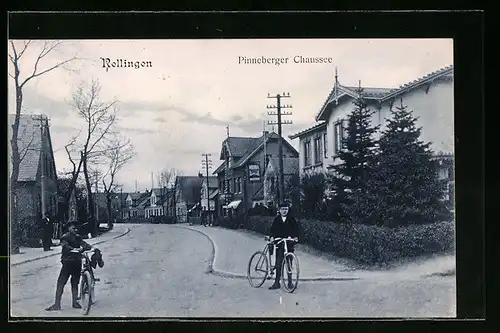 AK Rellingen, Strassenpartie in der Pinneberger Chaussee