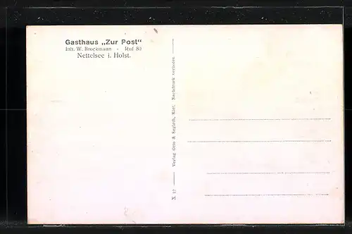 AK Nettelsee i. Holst., Gasthaus Zur Post