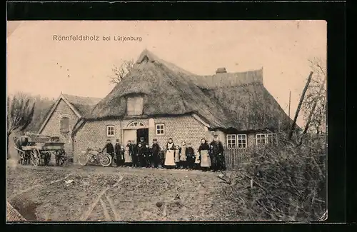 AK Klamp, Rönnefeldsholz, Bauernhaus mit Bewohnern