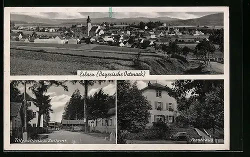 AK Eslarn, Tillyschanz und Zollamt, Forsthaus, Totalansicht