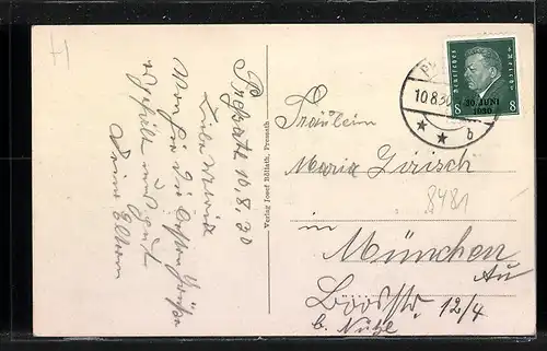 AK Pressath, Bachstrasse, Totalansicht, Bahnhofstrasse