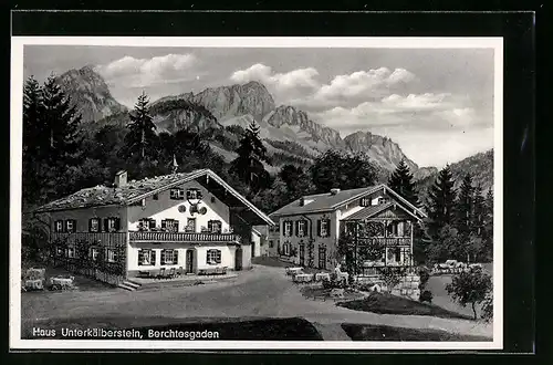 Künstler-AK Hans Pernat unsign.: Berchtesgaden, Gasthof Unterkälberstein