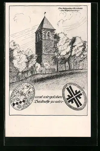 Künstler-AK Wunsiedel im Fichtelgebirge /Bayern, 4. Reichsjugendtreffen der Deutschen Turnerschaft 1929, Katharinenberg