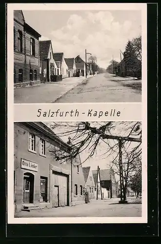 AK Salzfurth-Kapelle, Lebensmitte-Geschäft Otto Lieder