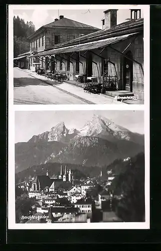 AK Berchtesgaden, Gasthaus Bergschenke, Panorama