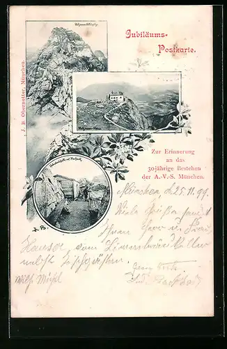 AK Watzmann, Mittelspitze, Watzmann-Haus, 30 jähriges Bestehen der AVS München