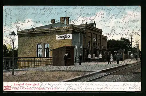 AK Güterglück, Bahnhof von der Gleisseite