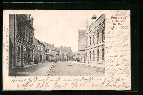 AK Uetersen, Strassenpartie im Gr. Sand