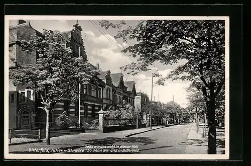 AK Bitterfeld, Postamt in der strasse