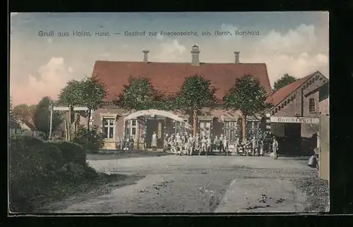 AK Holm i. Holst., Gasthof zur Friedenseiche von Bernh. Bornhold