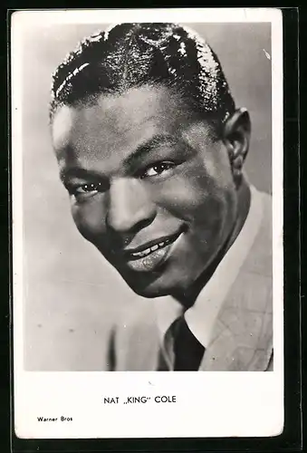 AK Musiker Nat King Cole, Realname Nathaniel Adams Coles war ein amerikanischer Sänger