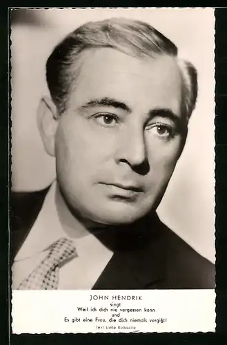 AK Musiker John Hendrik sang das Lied Weil ich dich nie vergessen kann