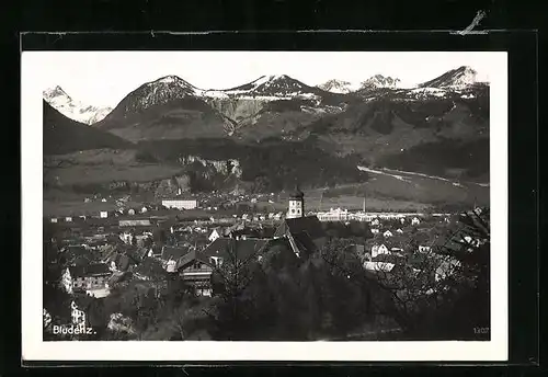 AK Bludenz, Ortsansicht aus der Vogelschau