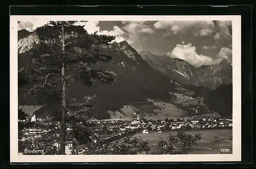 AK Bludenz, Panorama aus der Vogelschau