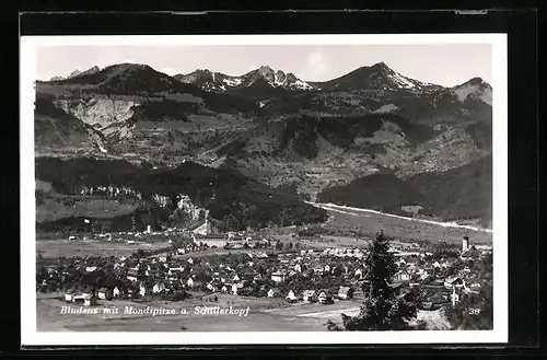 AK Bludenz, Gesamtansicht mit Mondspitze und Schillerkopf