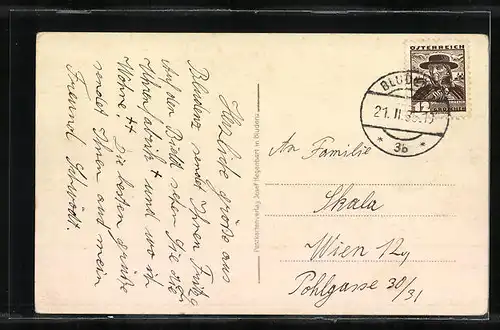 AK Bludenz, Panorama aus der Vogelschau