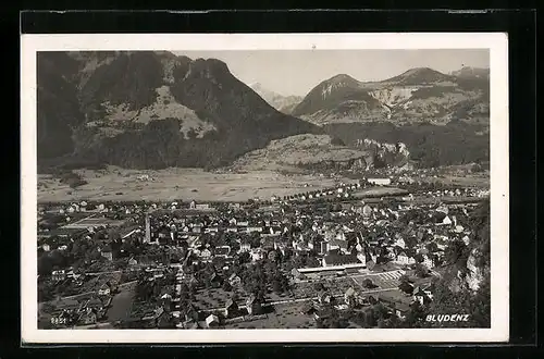 AK Bludenz, Totalansicht von einem Berg aus