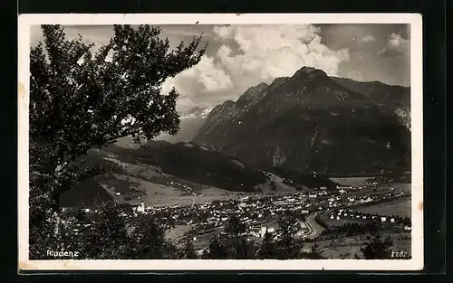 AK Bludenz, Totalansicht aus der Vogelschau
