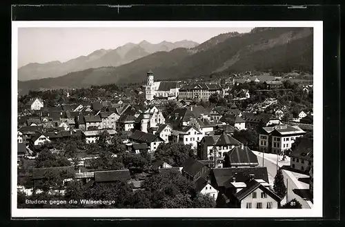 AK Bludenz, Ortsansicht gegen die Walserberge