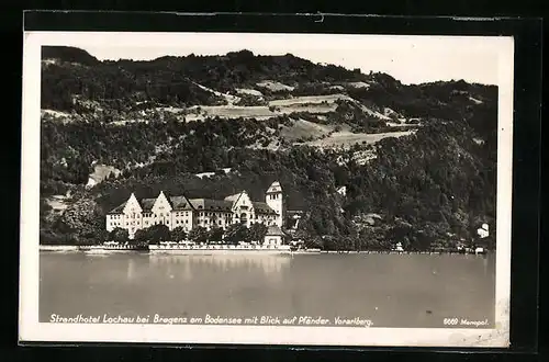 AK Lochau am Bodensee, Strandhotel mit Blick auf Pfänder