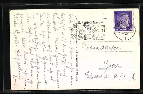 AK Lochau am Bodensee, Strandhotel mit Blick auf Pfänder