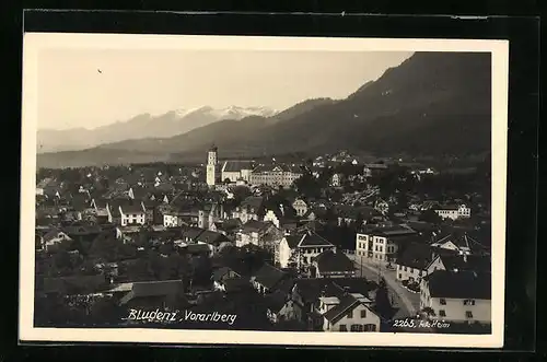 AK Bludenz, Ortsansicht aus der Vogelschau