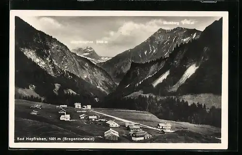 AK Bad Hopfreben, Ortsansicht im Bregenzerwald