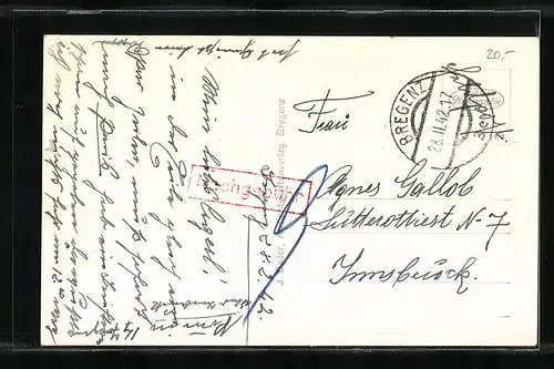 AK Bregenz a. B., Hafen aus der Vogelschau