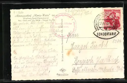 AK Baad /Kleinwalsertal, Alpengasthof Noris-Hütte