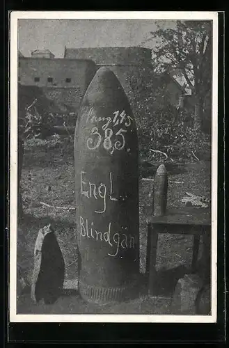 AK Munition Englischer Blindgänger 38,5 cm