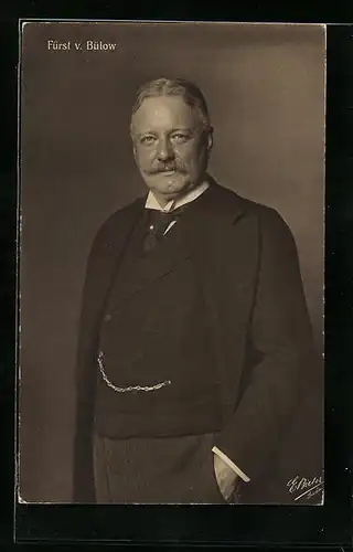 AK Portrait Fürst von Bülow, deutscher Politiker und Staatsmann
