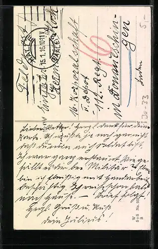 AK Mädchen in Uniform, Kinder Kriegspropaganda