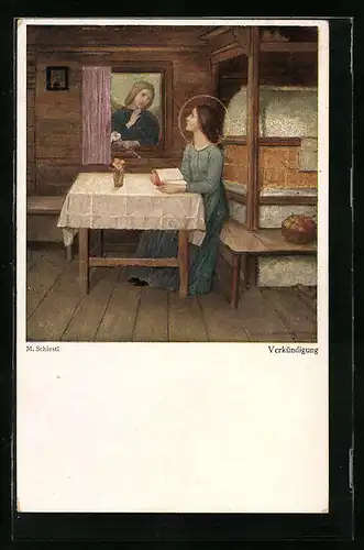 Künstler-AK Matthäus Schiestl: Verkündigung