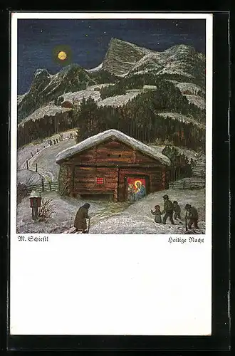 Künstler-AK Matthäus Schiestl: Heilige Nacht