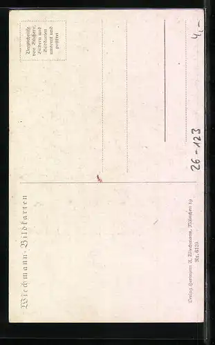 Künstler-AK Matthäus Schiestl: Die Quelle - Mädchen auf der Wiese